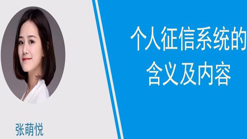 個人征信系統的含義及內容