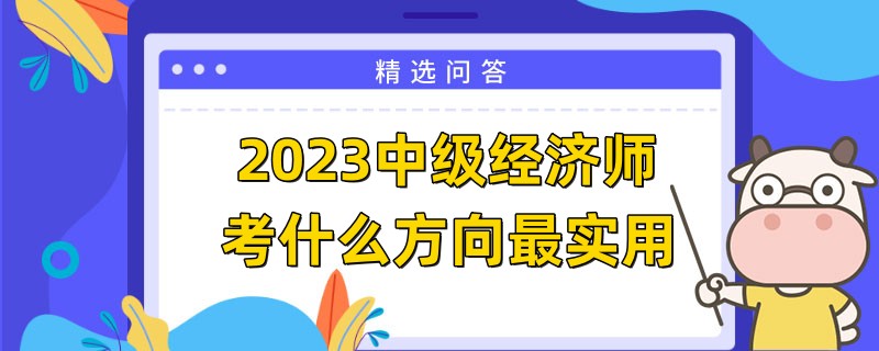2023中級(jí)經(jīng)濟(jì)師考什么方向最實(shí)用